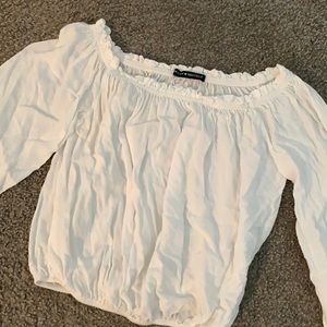 White off the shoulder crop top